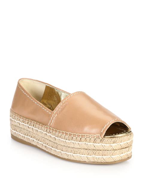 prada espadrilles peep toe|prada platform heels.